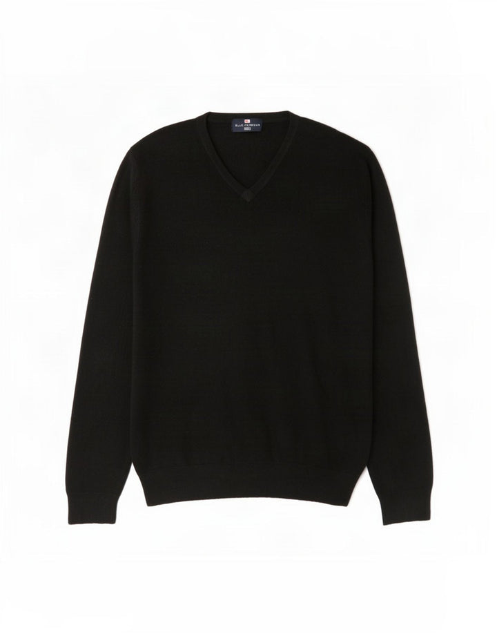 Marks & Spencer Herre V-hals sweater Stor sort akryl