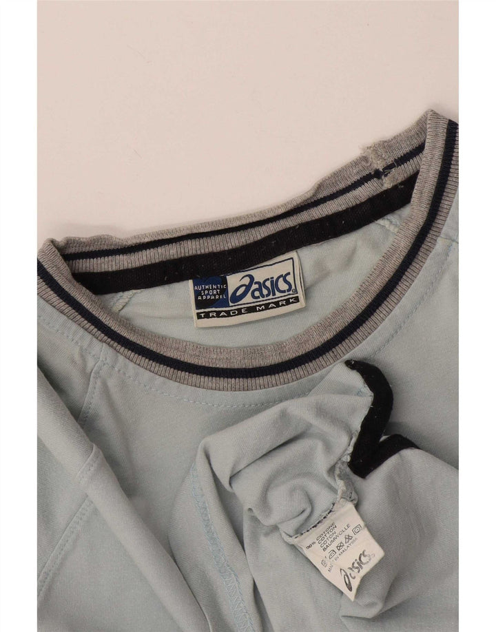Asics herre T-shirt top lille blå stribet bomuld