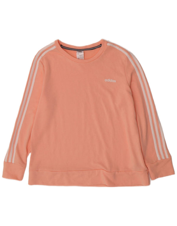 Adidas Womens Regular Fit Sweatshirt Jumper UK 20/22 XL Pink Polyester