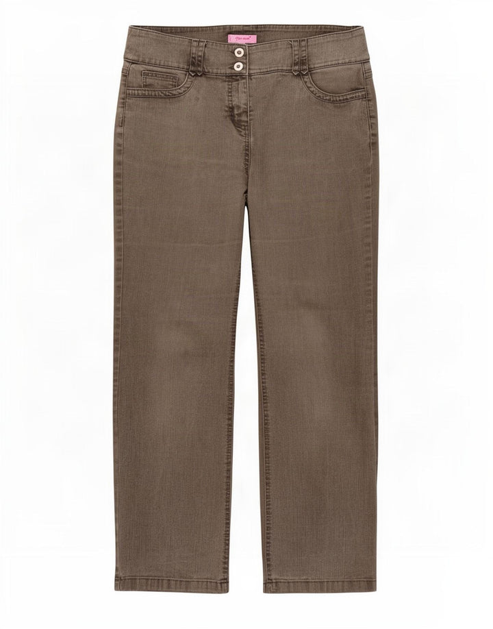Marks & Spencer Dame Per Una Straight Jeans UK 14 Medium W35 L28 Grå