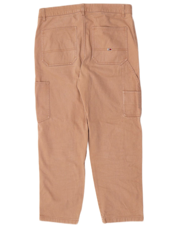 Tommy Hilfiger lige cargo cropped bukser til kvinder W31 L25 Beige bomuld