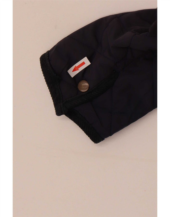 Jack Wills Quiltet jakke til kvinder UK 14 Stor marineblå nylon