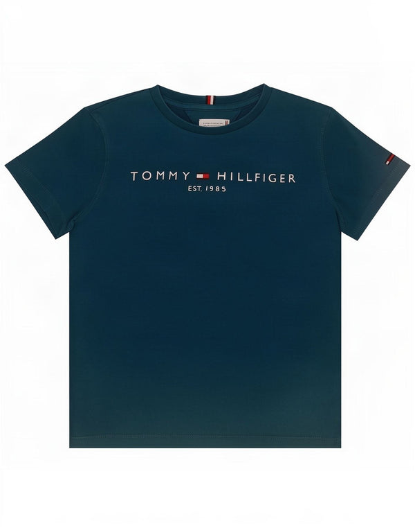 Tommy Hilfiger drenge grafisk t-shirt top 7-8 år blå bomuld