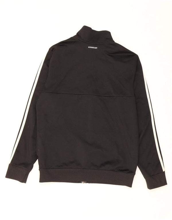 Adidas Boys Aeroready Tracksuit Topjakke 13-14 År Sort Polyester