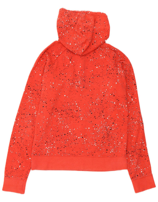 Nike hættetrøje med lynlås til kvinder UK 14 Medium Pink plettet bomuld