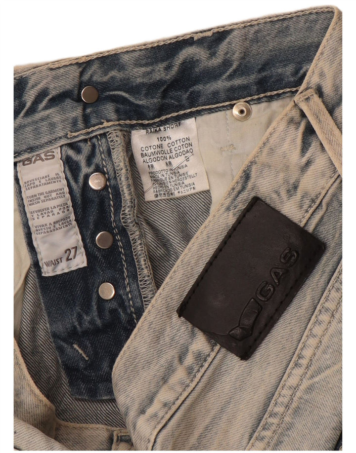 Gas denimshorts til kvinder W27 Små blå bomuld