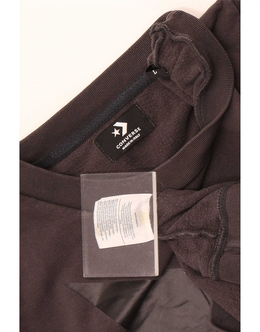 Converse Graphic Sweatshirt Jumper UK 16 Stor Grå Bomuld