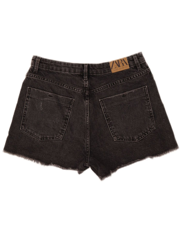 Zara Dame Denim Shorts EU 40 Medium W30 Sort