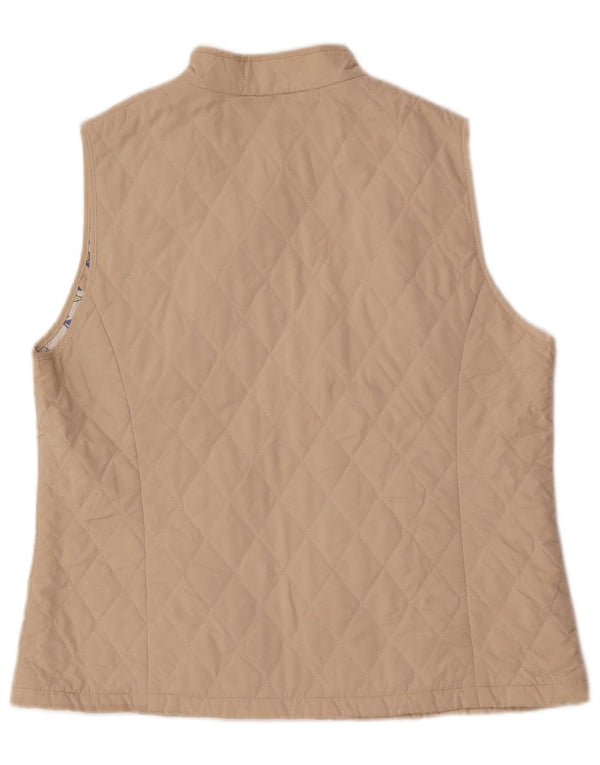 Marks & Spencer Dame Quilted Gilet UK 16 Large Beige