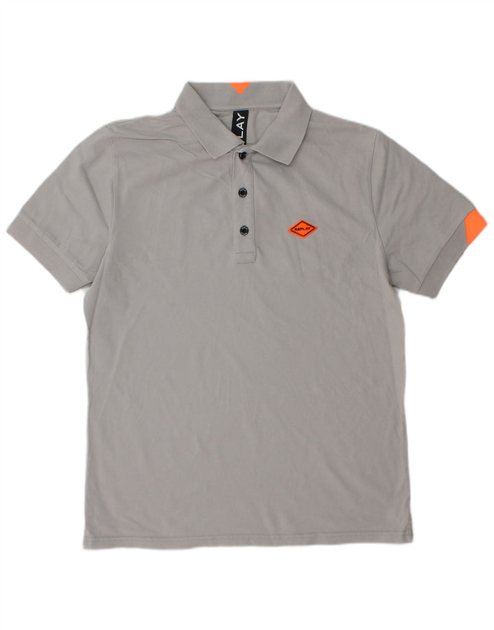 REPLAY Mens Polo Shirt Medium Grey