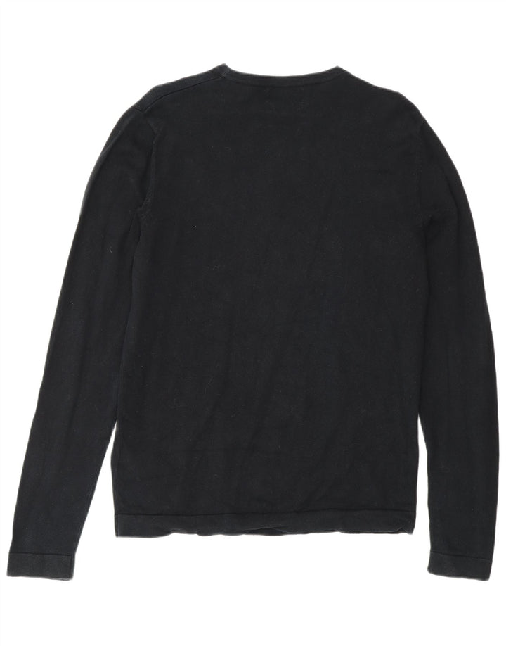 Jack & Jones Herre sweater med rund hals, lille sort bomuld