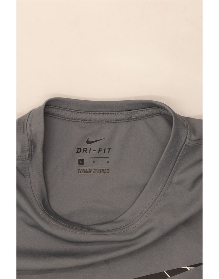 Nike drenge Dri Fit grafisk vest top 12-13 år stor grå polyester