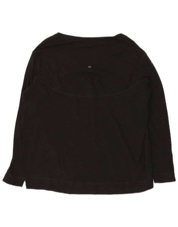 Eddie Bauer Dame Oversized Top Langærmet UK 10 Small Black Bomuld