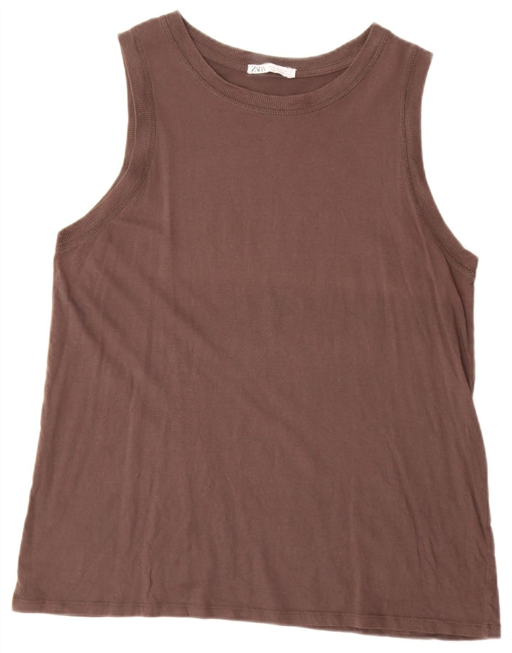 Zara Damevest Top UK 14 Medium Brun