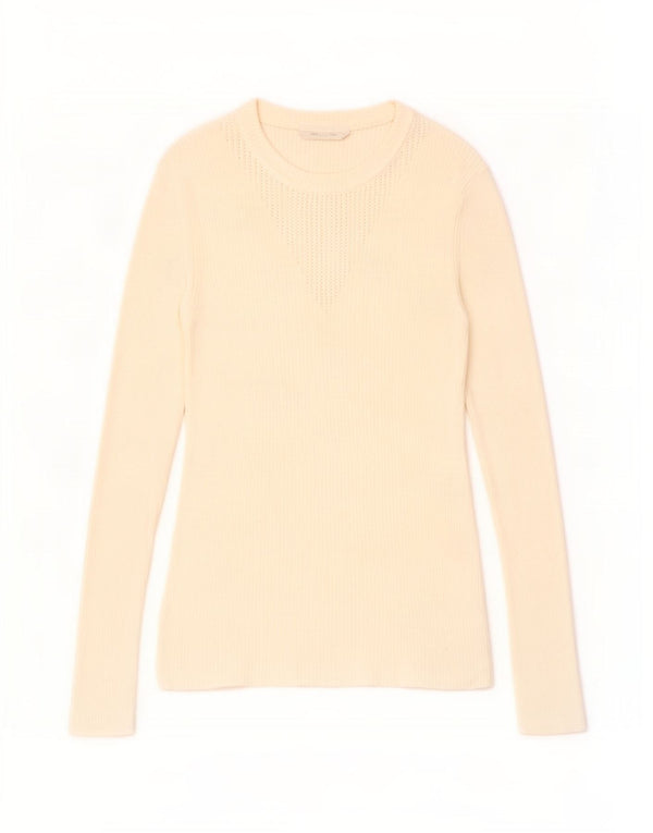 Hugo Boss Dame Top Langærmet UK 12 Medium Off White
