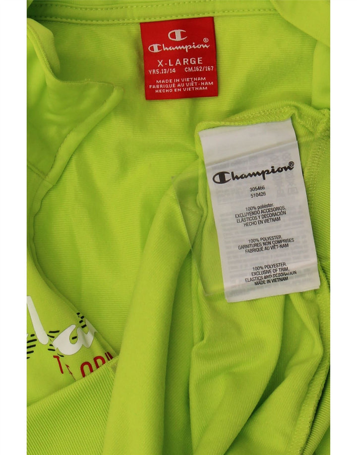 Champion Boys Grafisk træningsdragt Topjakke 13-14 år XL Grøn Polyester