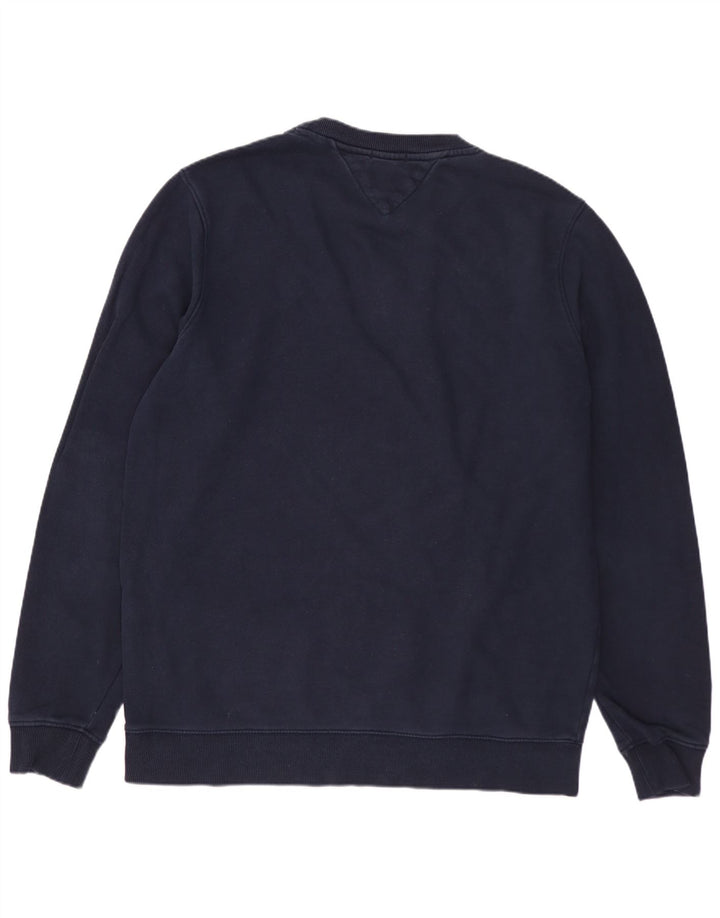 TOMMY HILFIGER Herre grafisk Regular Fit Sweatshirt Jumper XL Marineblå
