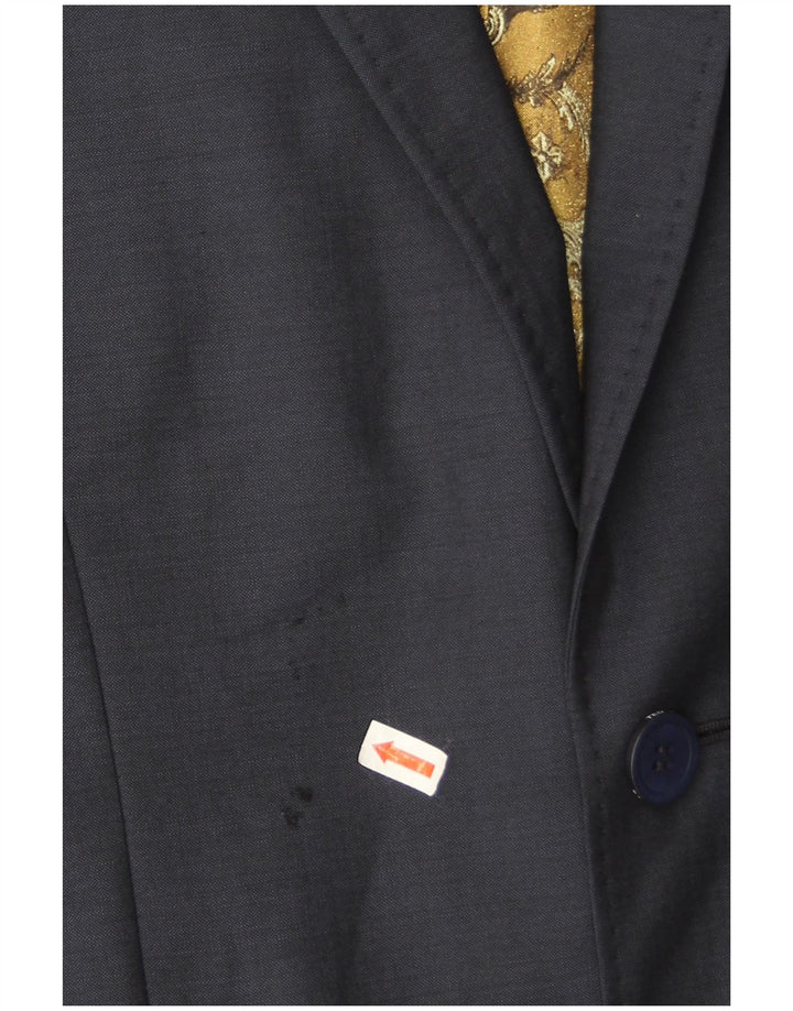Ted Baker Herre 2-knaps blazerjakke UK 40 Large Navy Blue Virgin Wool