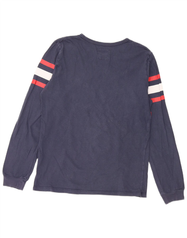 LEVI'S drenge grafisk top langærmet 15-16 år marineblå farveblok