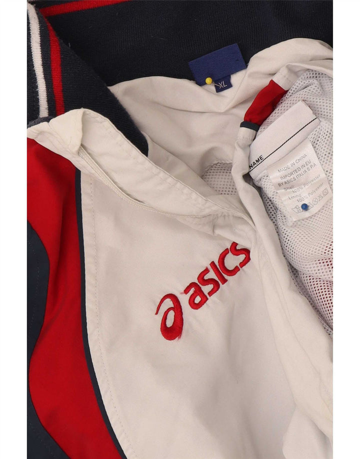 Asics Herre grafisk træningsdragt Topjakke XL Hvid Colourblock Polyester