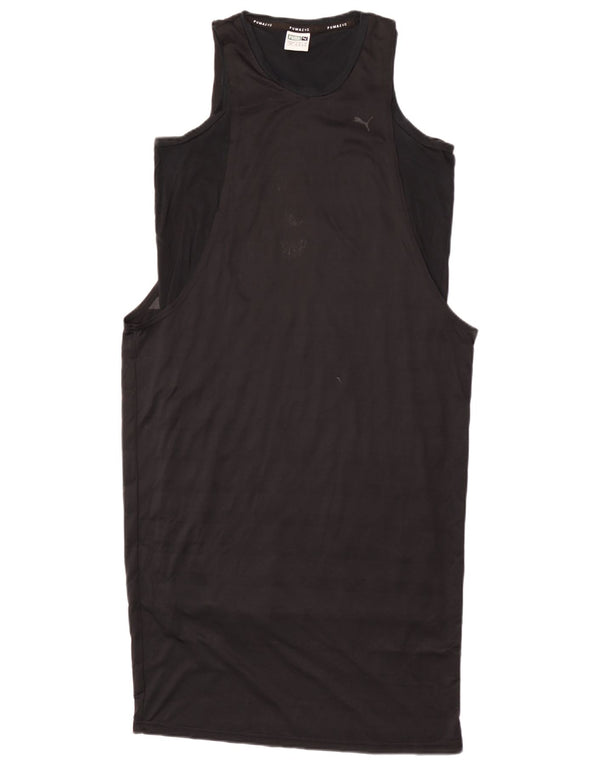 Puma Dame Ærmeløs T-Shirt Kjole UK 10 Small Black Polyester