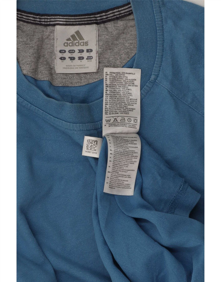 Adidas T-shirt top mellemblå bomuld til mænd