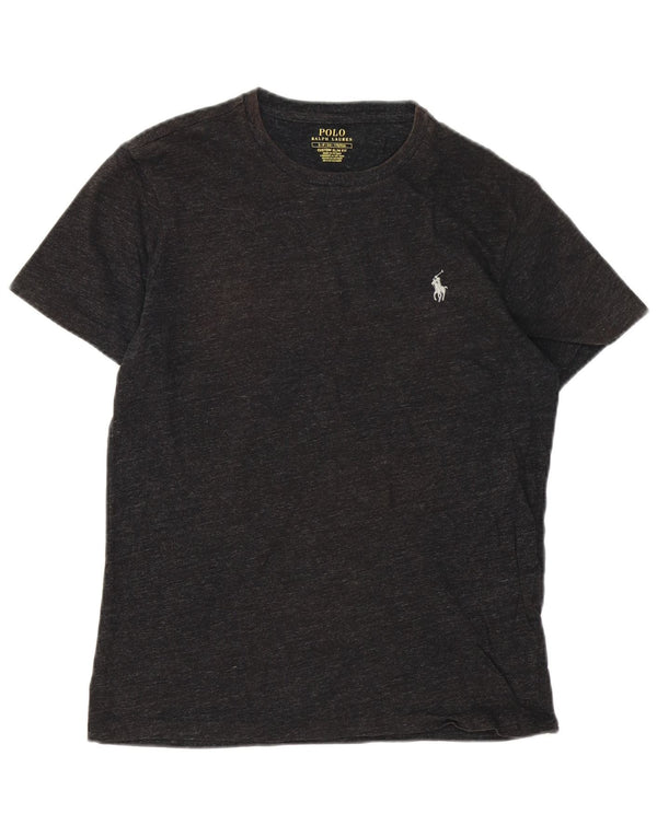 POLO RALPH LAUREN Herre Custom Slim Fit T-Shirt Top Lille Grå Flecked