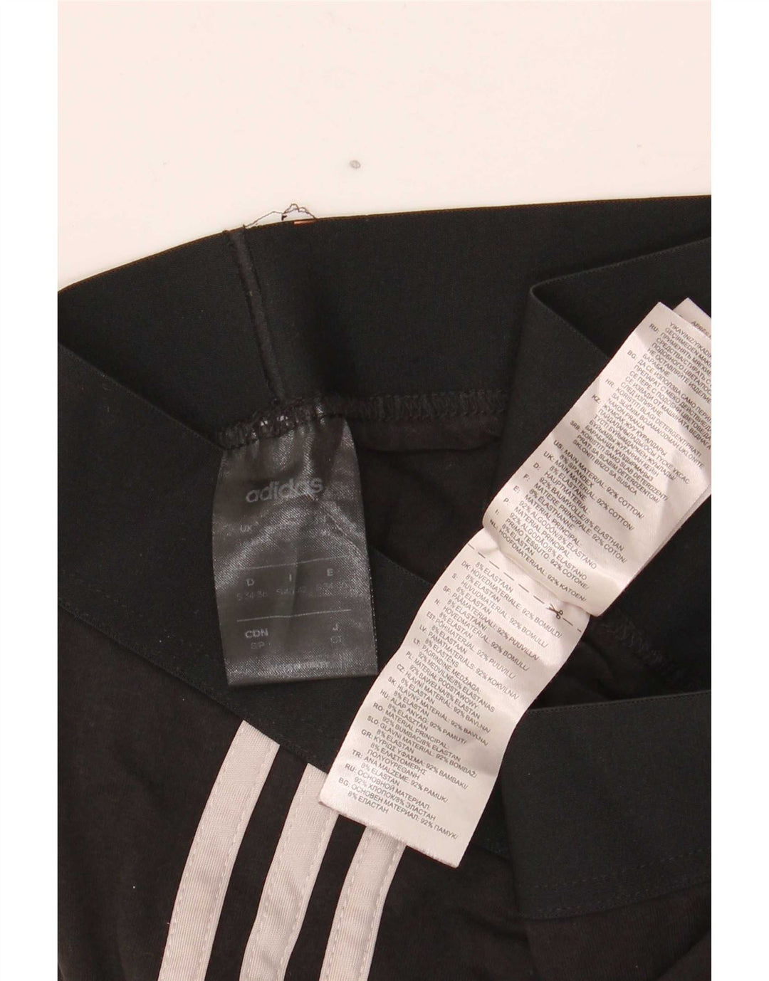 Adidas Dame Leggings UK 8 Small Black Bomuld