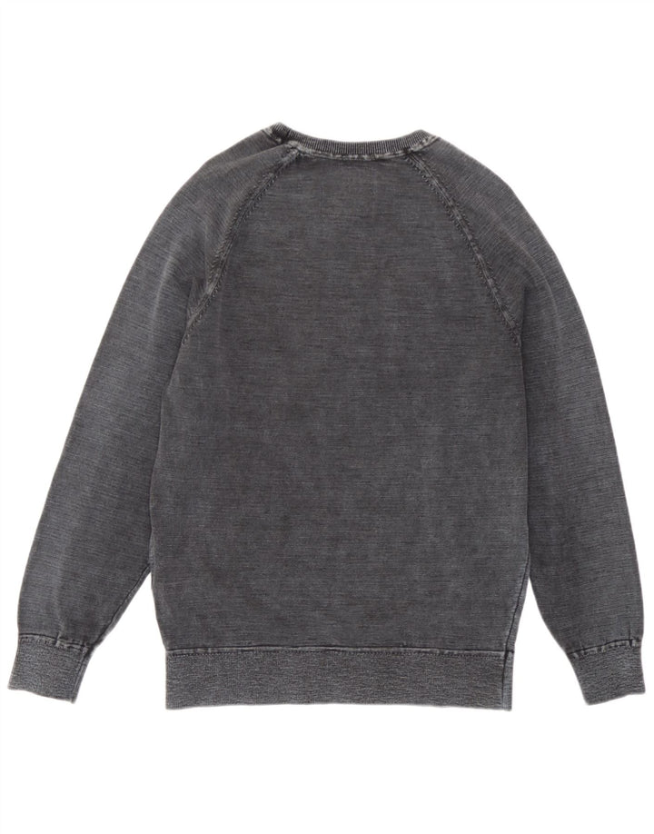 Superdry Dame Sweatshirt Jumper UK 16 Stor Grå Bomuld