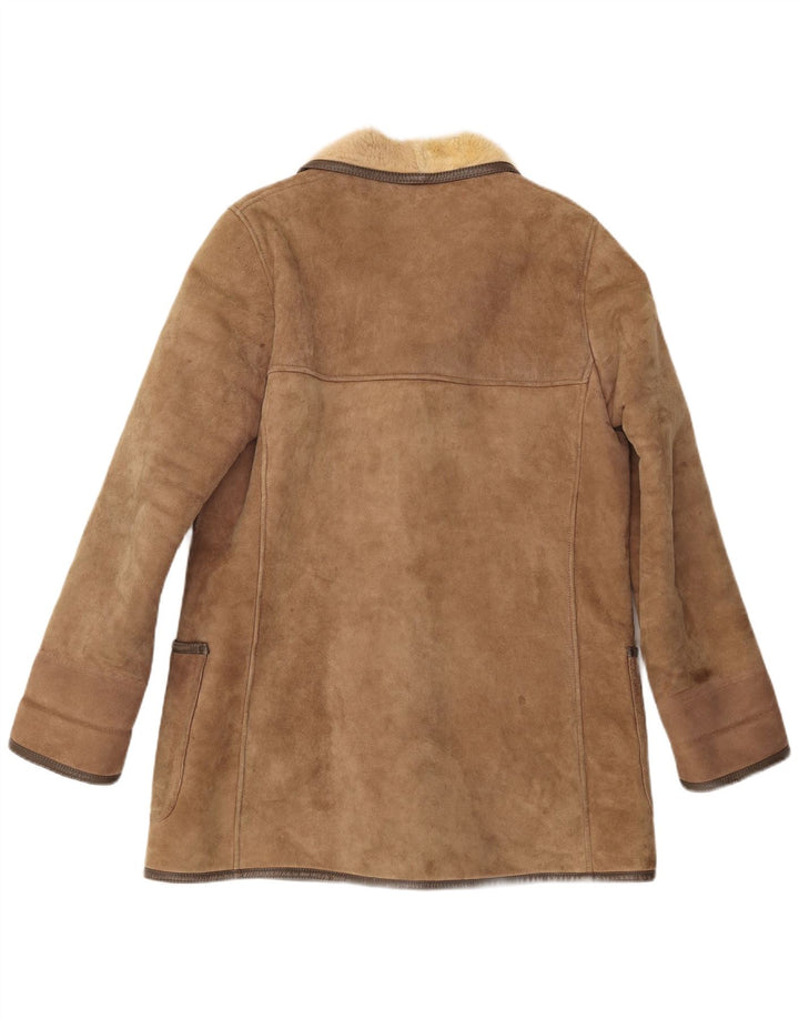 Vintage Dame Shearling Coat UK 16 Large Beige