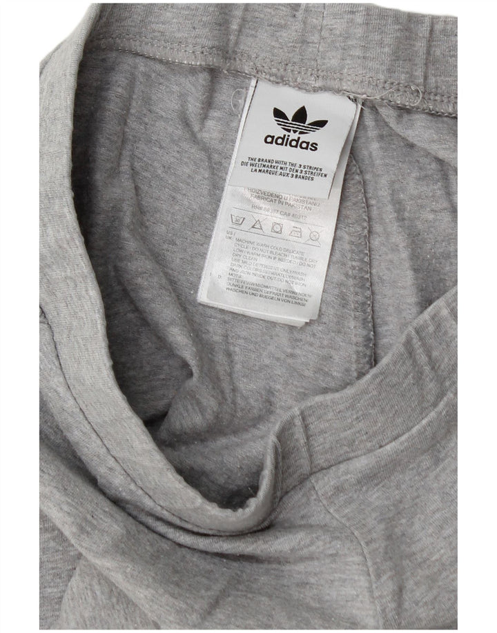 Adidas Dame Leggings UK 10 Små Grå Bomuld