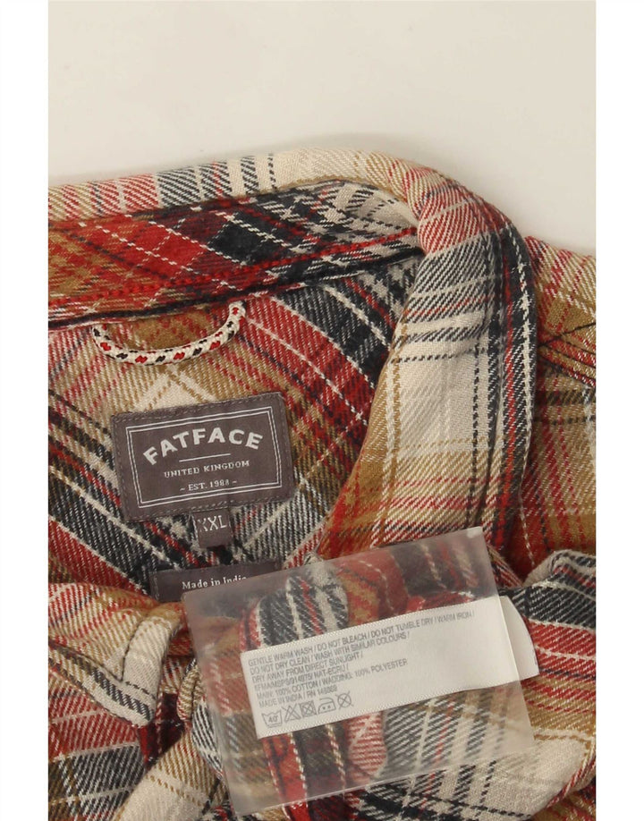 Fat Face Herre Flanellskjorte 2XL Flerfarvet Ternet Bomuld