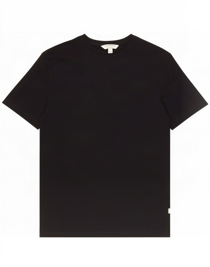Marks & Spencer Herre Autograph T-Shirt Top Lille sort bomuld