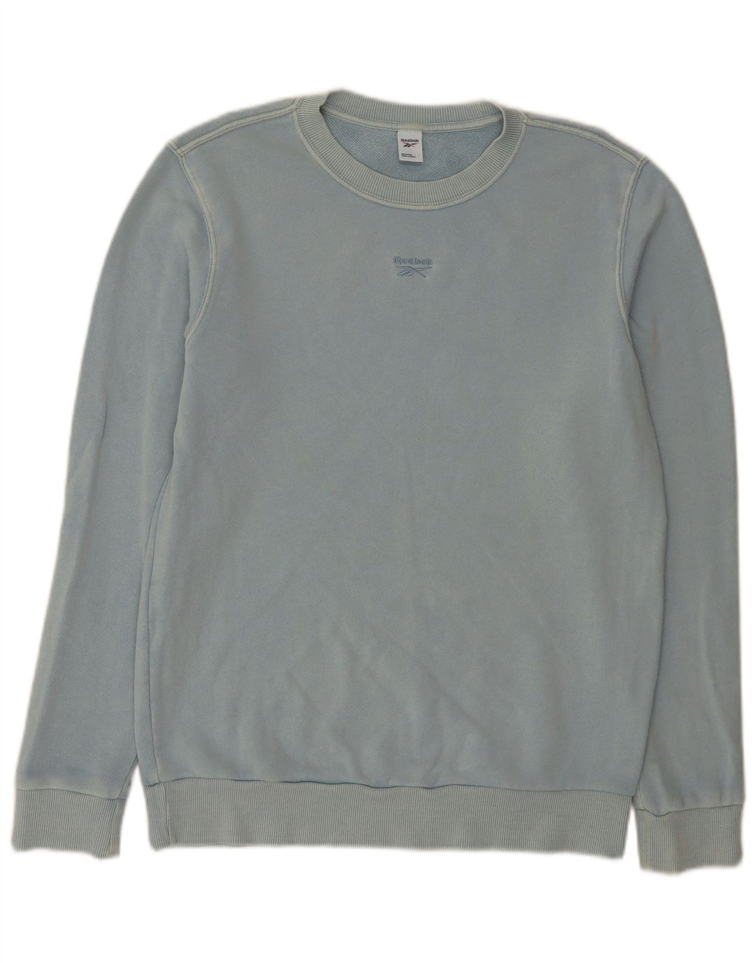 Reebok Dame Sweatshirt Jumper UK 14 Medium Blue Bomuld