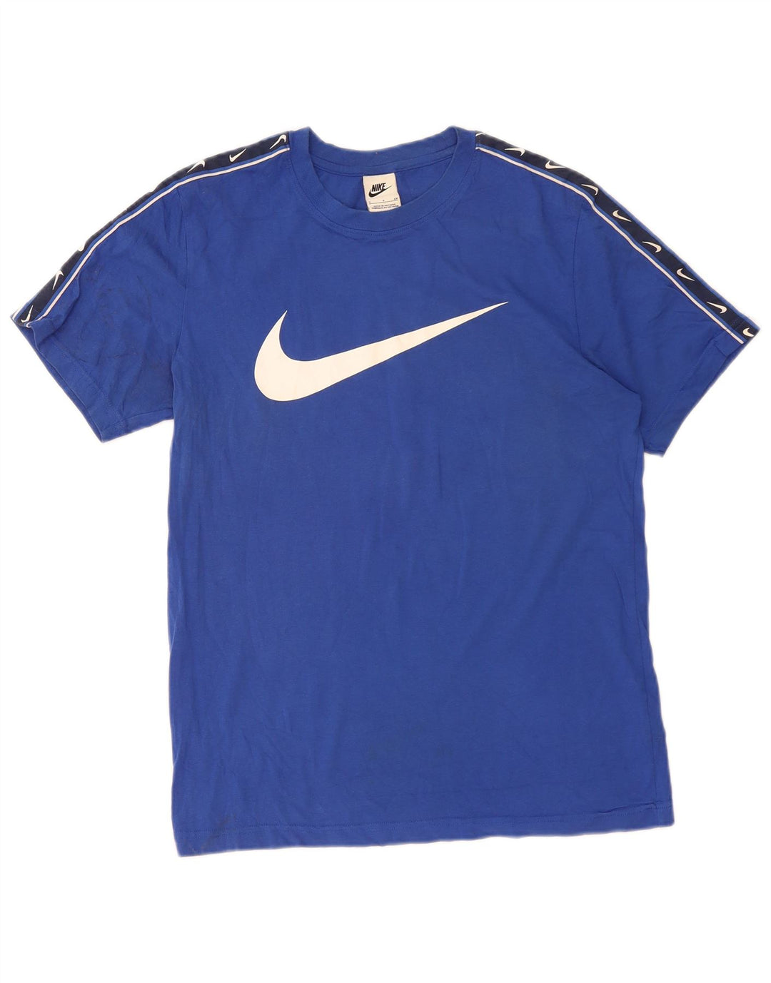 Nike Herre grafisk T-shirt Top Lille Blå Colourblock Bomuld