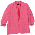 Marks & Spencer Dame 3/4 ærmet åben blazerjakke UK 12 Medium Pink
