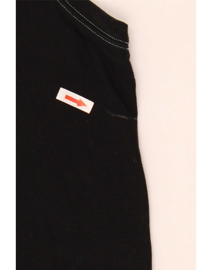 Sergio Tacchini Dame ærmeløs poloshirt UK 12 Medium Sort