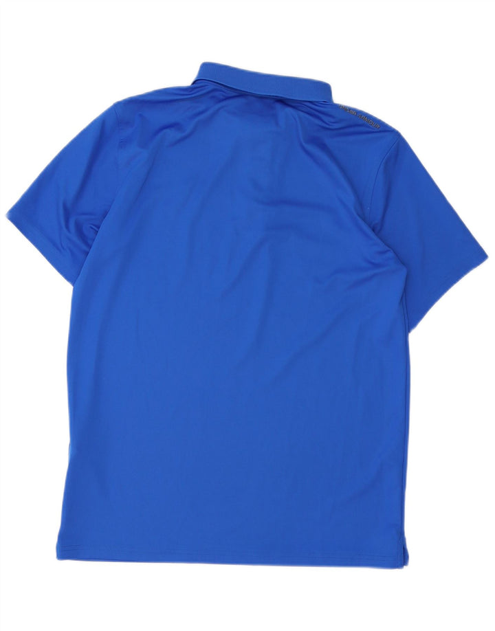 UNDER ARMOUR Boys Heat Gear Polo Shirt 13-14 år XL Blå Polyester