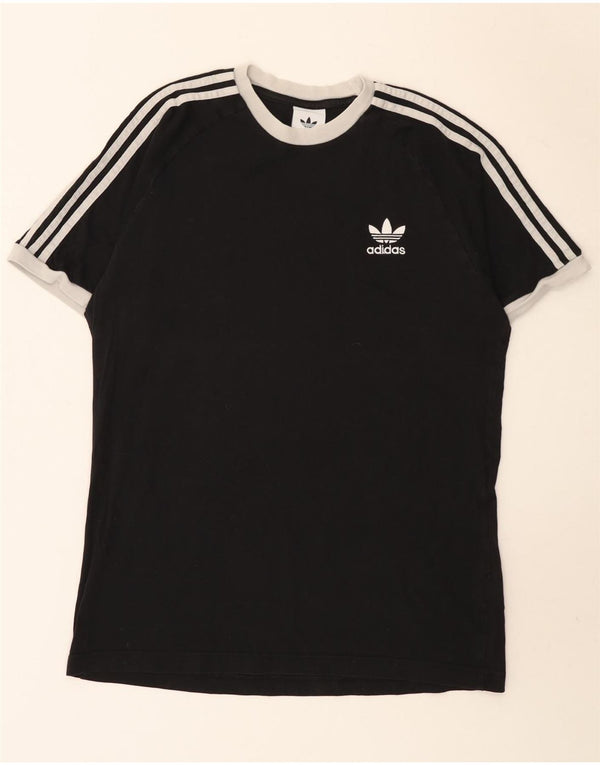 Adidas Mens T-Shirt Top Medium Black Cotton