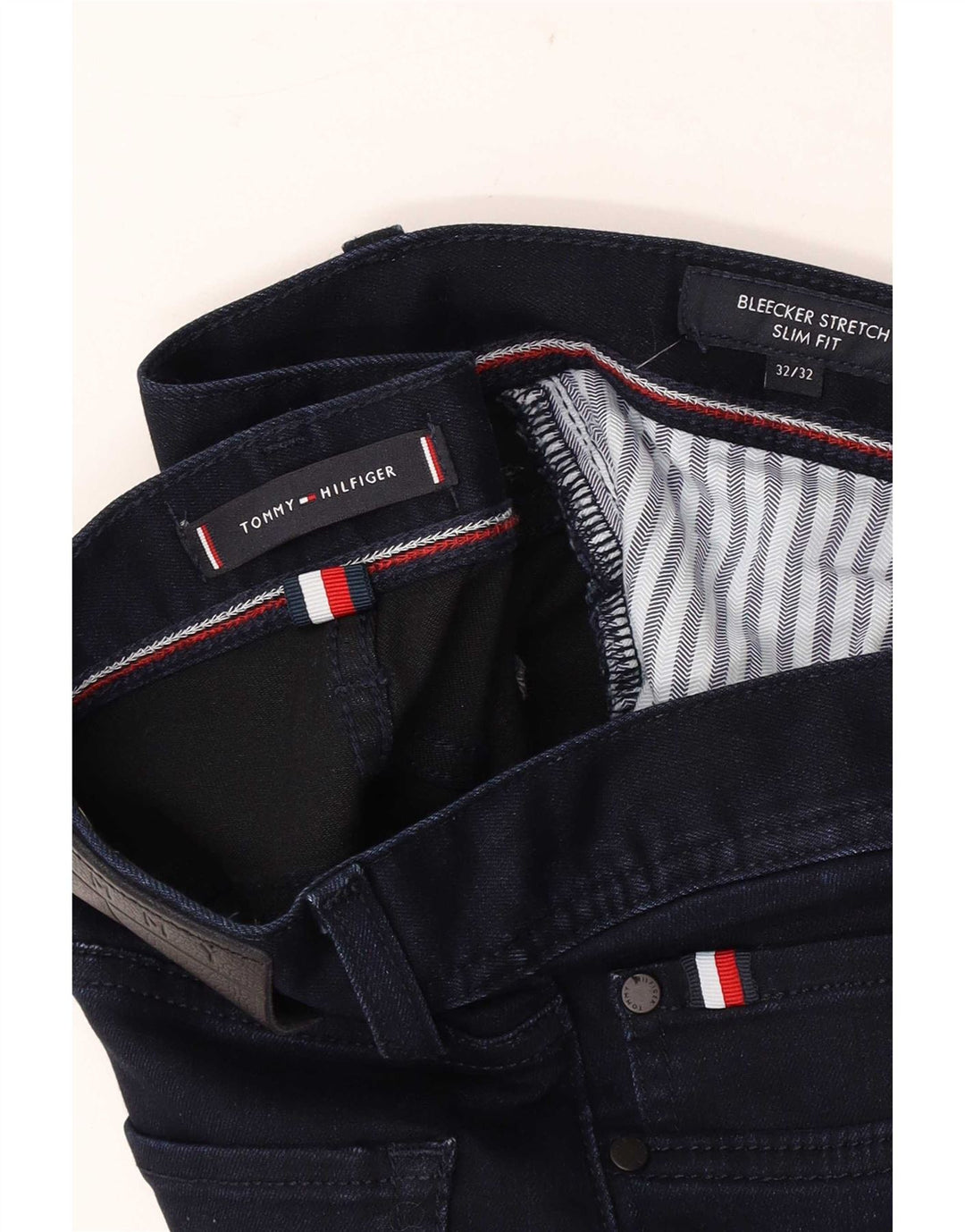 Tommy Hilfiger Herre Bleecker Slim Jeans W32 L32 Navy Blue