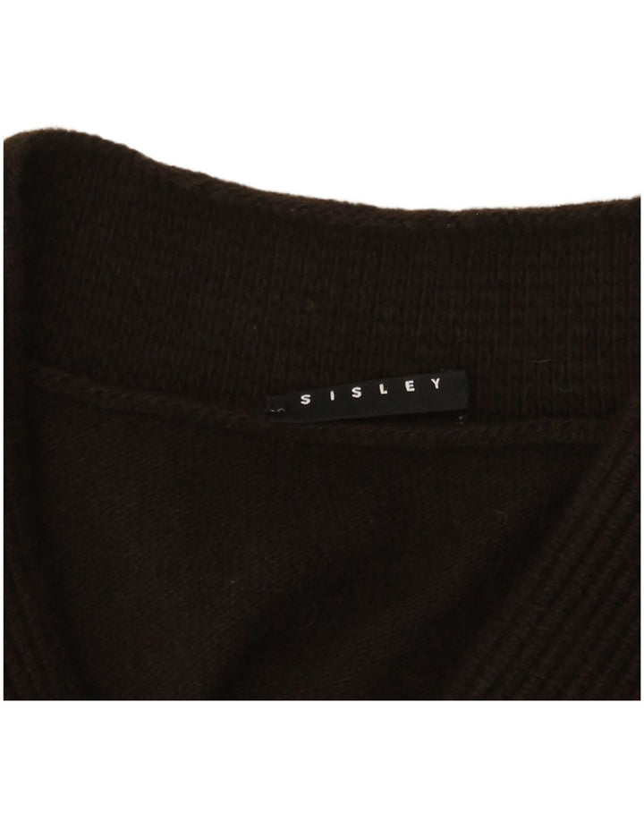 Sisley Dame V-hals sweater UK 14 Stor Brun