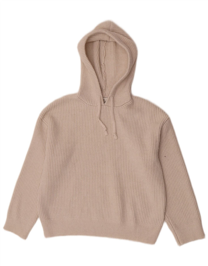 Marks & Spencer Dame Hættetrøje UK 14 Medium Beige Polyester