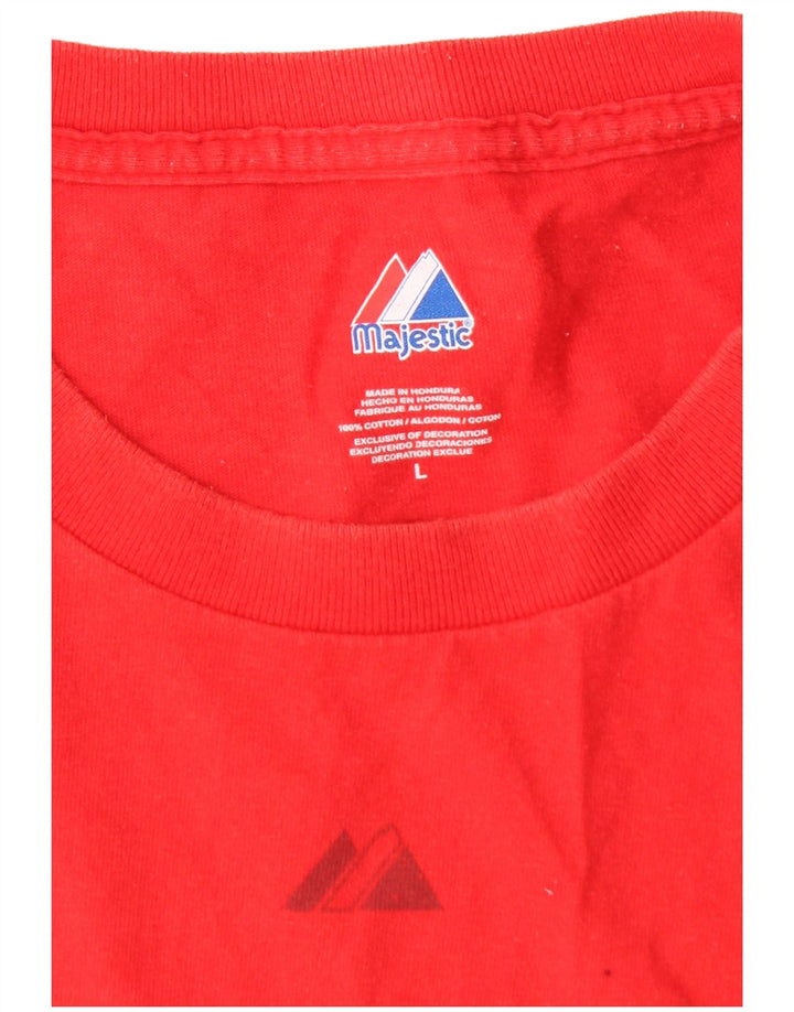 MAJESTIC Herre St. Louis Cardinals Grafisk T-Shirt Top Stor Rød Bomuld