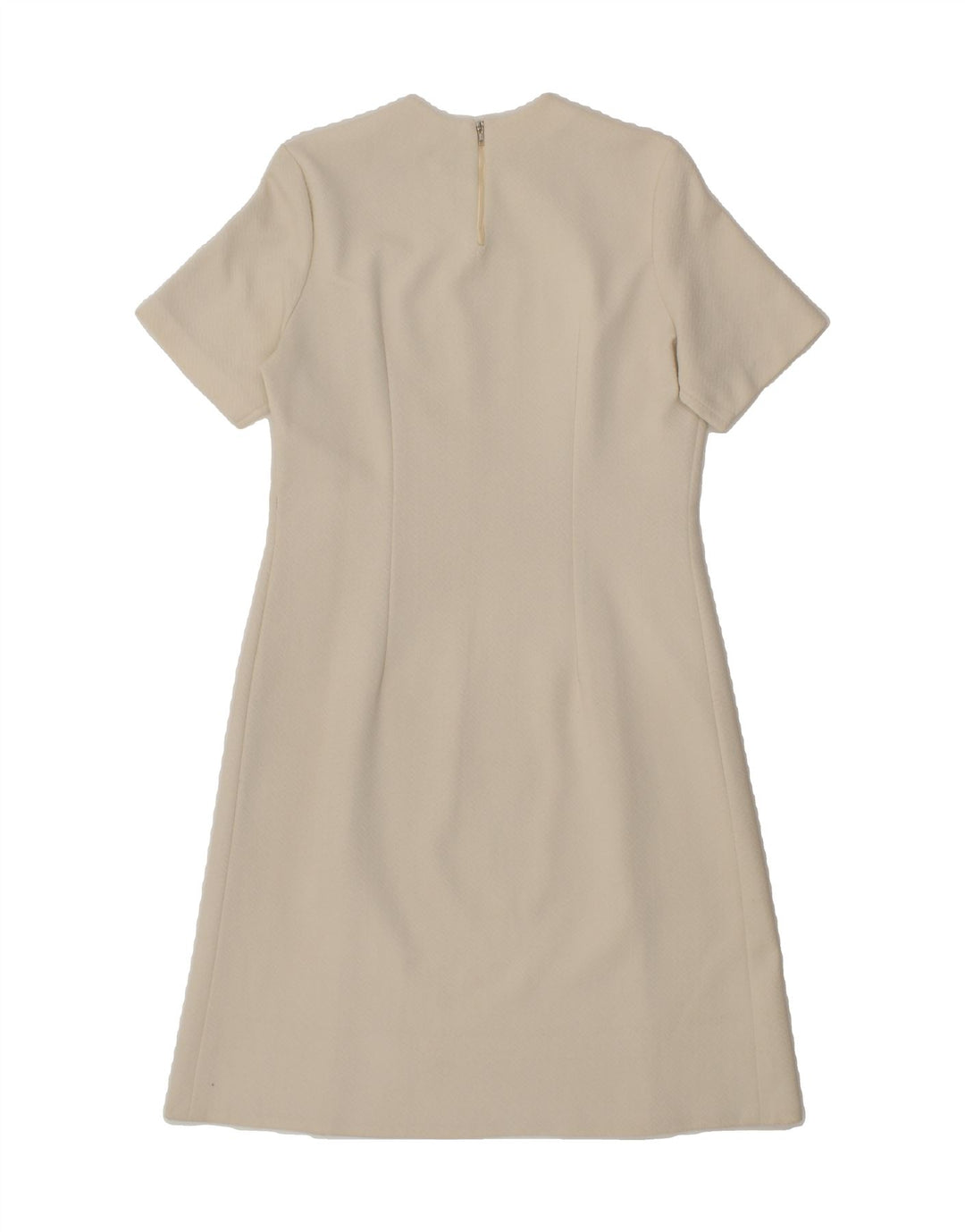 VINTAGE Womens Short Sleeves Basic Dress IT 42 Medium White Vintage Vintage and Second-Hand Vintage from Messina Hembry 
