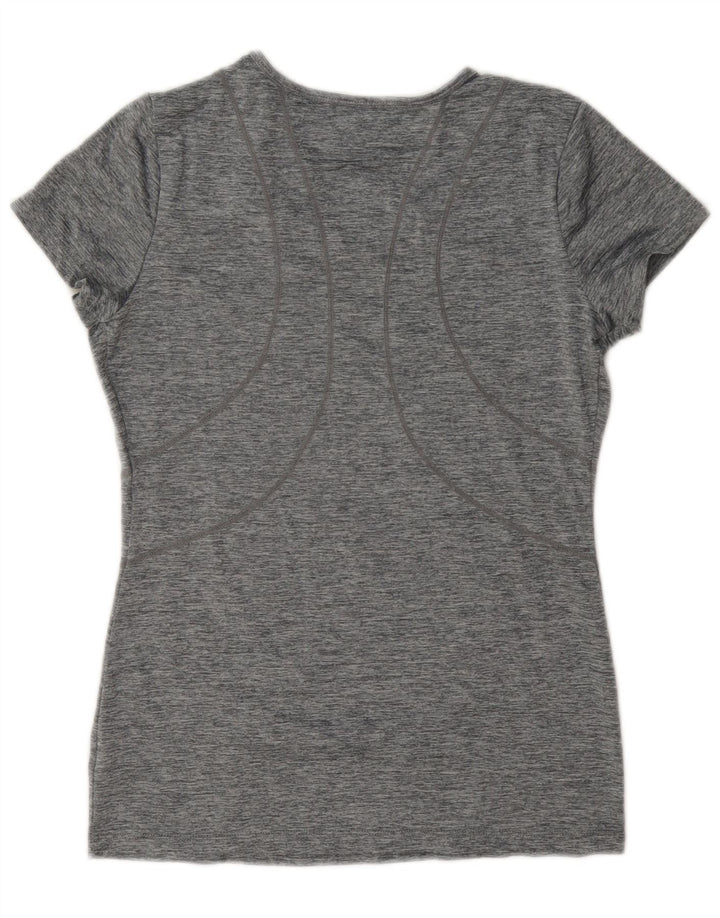 Reebok Dame T-Shirt Top UK 6 XS Grå Polyester