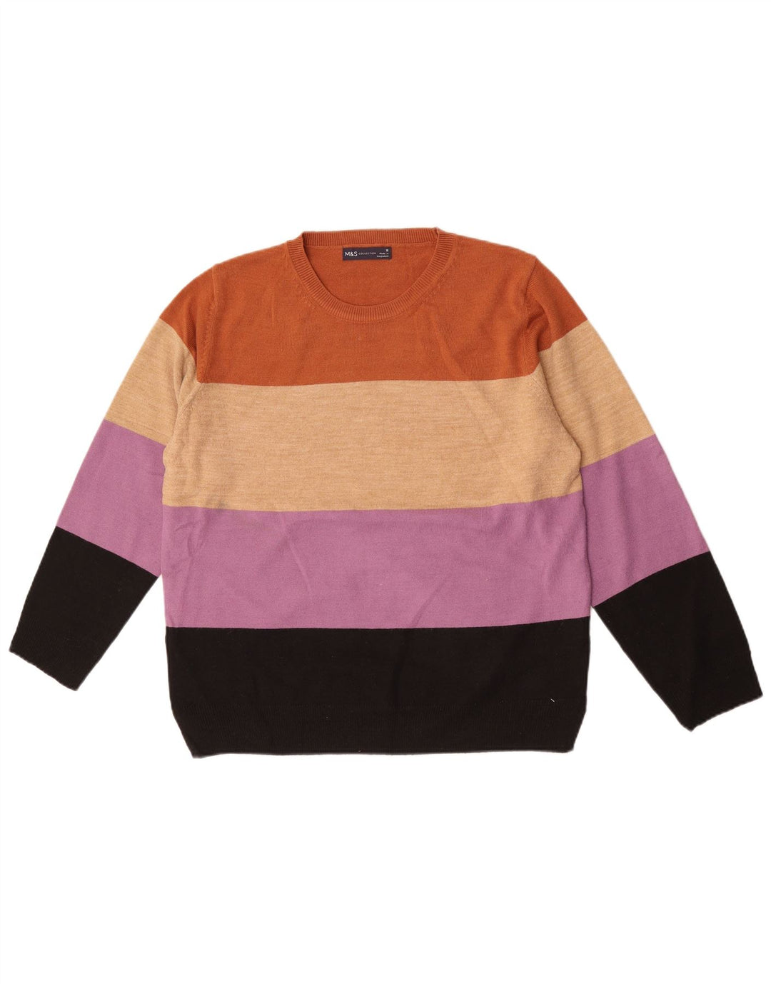 Marks & Spencer Dame sweater med rund hals DK 16 Stor Flerfarvet