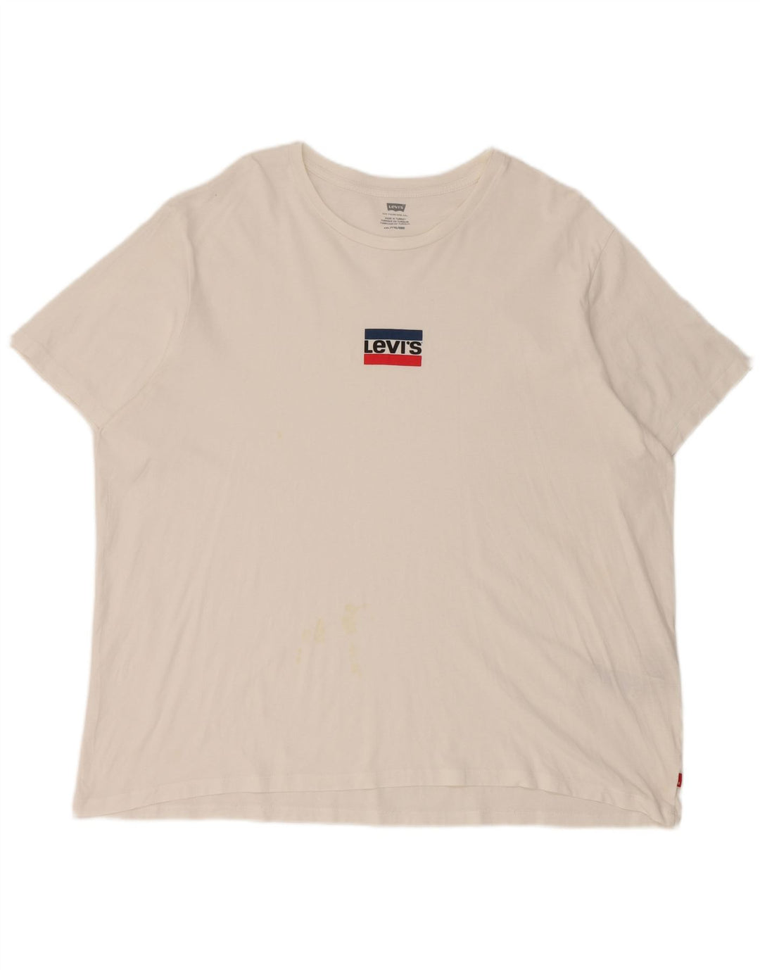 Levi's Dame T-Shirt Top UK 20 2XL Hvid Bomuld