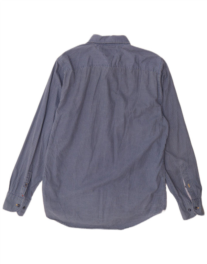Tommy Hilfiger Herreskjorte Medium Blå Geometrisk Bomuld