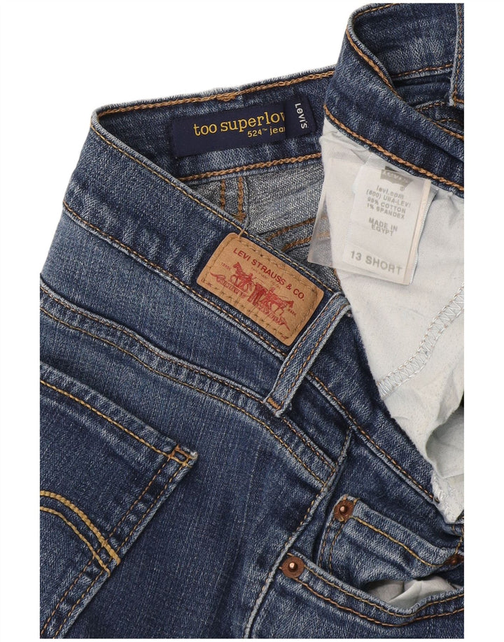 Levi's Womens 524 Too Superlow Bootcut Jeans Størrelse 13 Large W34 L28 Blå