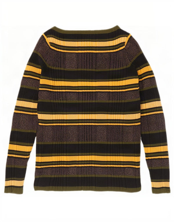Marks & Spencer Dame Boat Neck Jumper Sweater UK 16 Large Multicolor